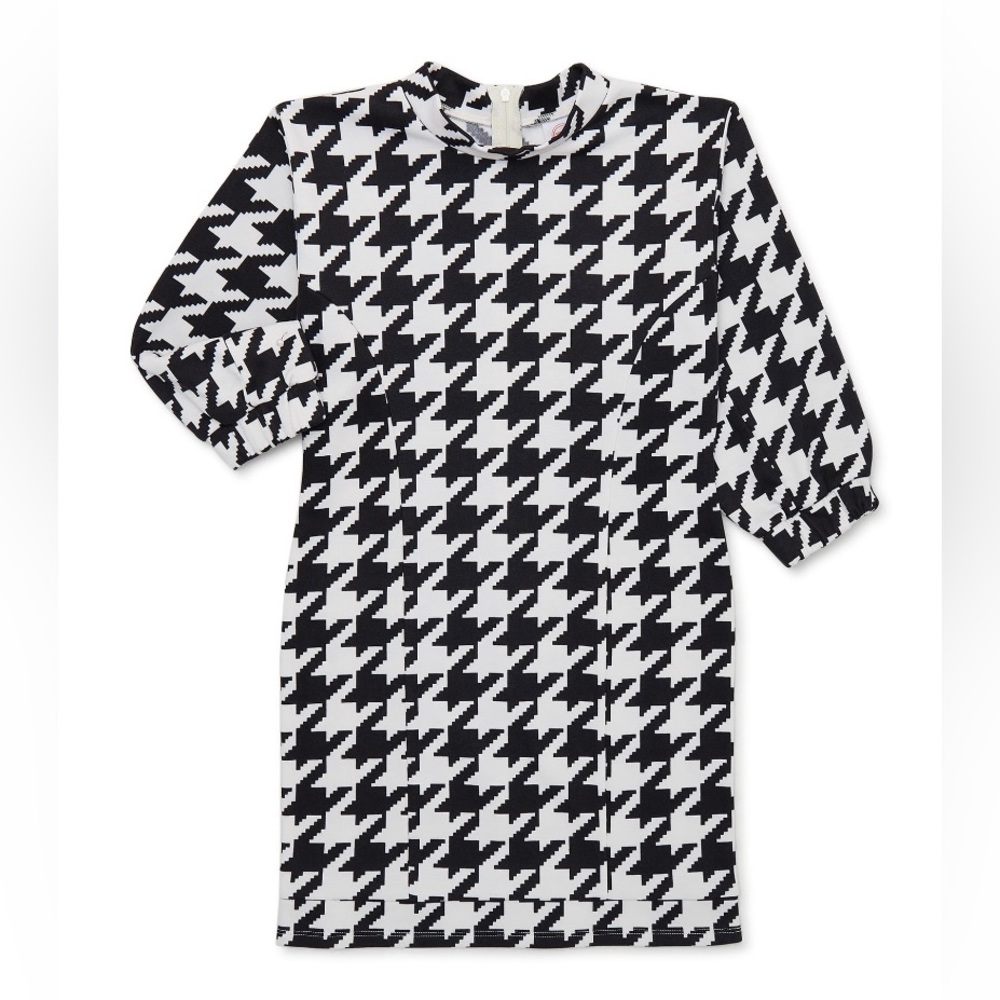 Wonder Nation Girls Princess Seamed Dress Size L (10-12)- Black and Cream